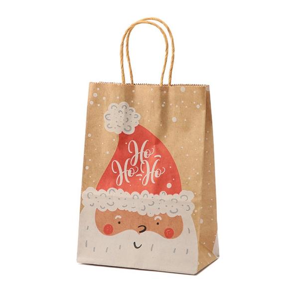 Christmas Gift Packaging Paper Bag With Paper / PP / Nylon / Cotton Handle