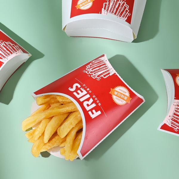 Customized printed logo French fries biodegradable food grade lunch takeaway box