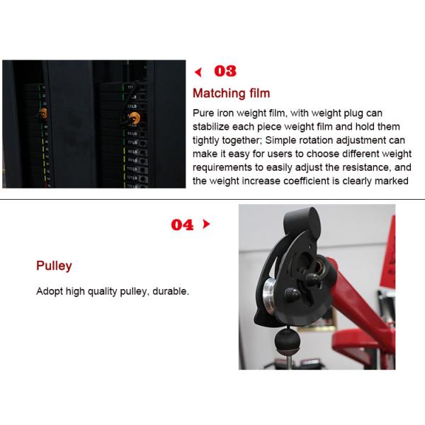 Multi Station Commercial Gym Fitness Equipment Free Motion Dual Cable Cross Machine