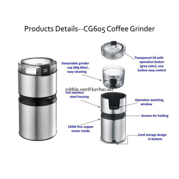 CG605 Stainless Steel Coffee Grinder