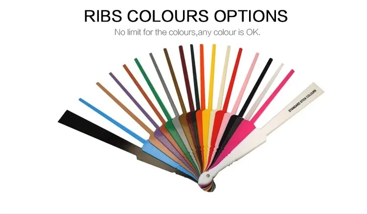 Personalized Plastic Fan 23 Cm Hand Fans Custom Printed Folding Plastic Fan