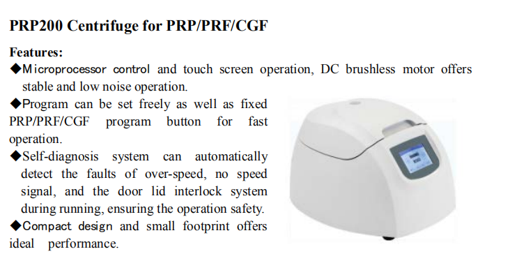 CENCE Xiangyi 4000rpm PRP PRF Centrifuge with 8 x 15ml Capacity and Touch Screen Control