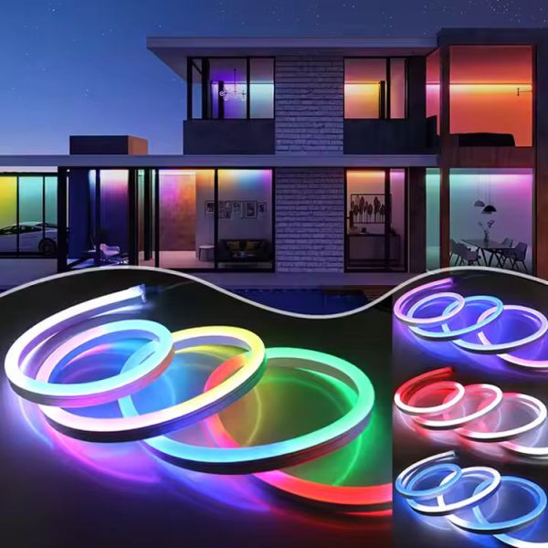 RGB LED Neon Flex with Remote Control 50 Meters Pack Waterproof IP68 Decoration LED Rope Light
