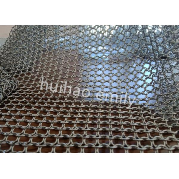 Fire Prevention Metal Ring Mesh Curtain For Restaurant Partition