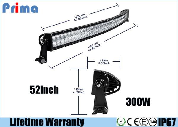 Curved 300W Off Road IP67 LED Light Bar 300W High Power 27000lm Lumen