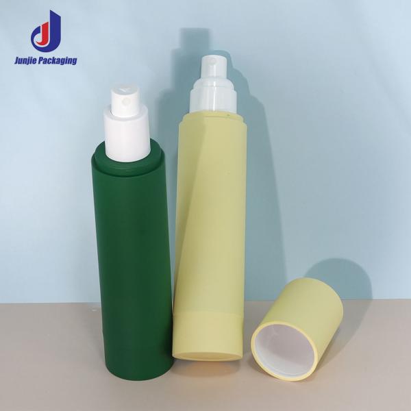 AS Matériau PCR Laque à main douce Bouteille sans air 120 ml Cosmétique Cylindre sous vide Pompe vert mat Bouteille tonifiante Bouteille de lotion