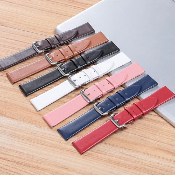 Ultra-thin watch strap 2021 shine brand watchbands genuine leather strap watch band watch accessories wristband pink 19