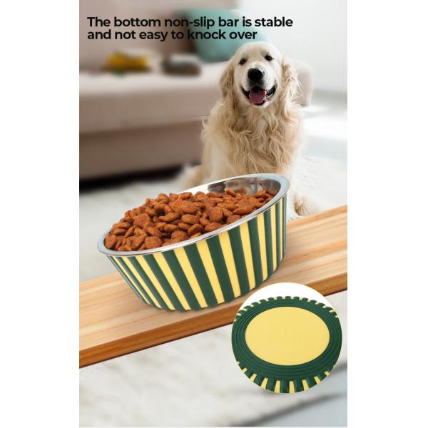 Wholesale Stainless Steel Pet Bowls anti-slip cat feeding bowls Dog Bowls