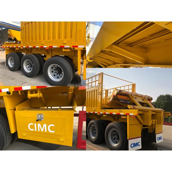 CIMC HUAJUN 60 Ton High Side Board Fence Semi Transport Trailer with CE Certification