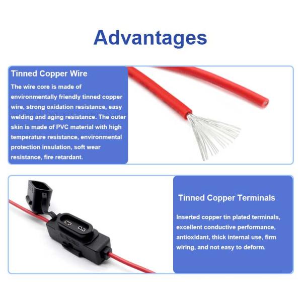 12V 10 Gauge Awg 20 25 40 Amp Атомный лезвие водонепроницаемый встроенный предохранитель