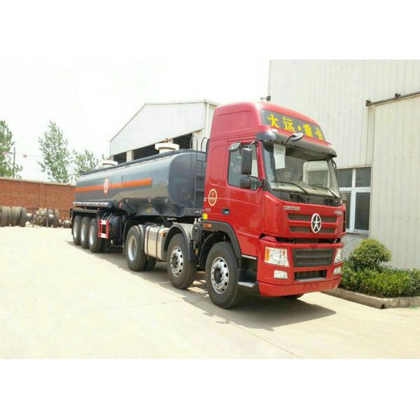 3 Axles Spring Suspension Chemical Tanker Truck For 33CBM Sodium Hypochlorite NaOCl