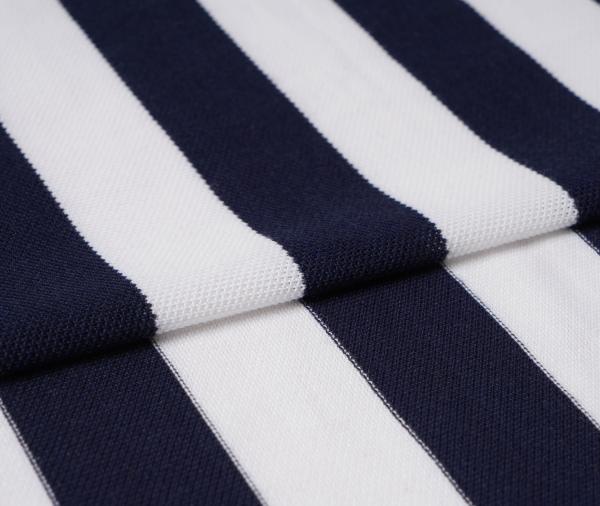 Natural And High Wrinkle-Resistant Color Fastness Anti-Wrinkle And Crisp Version Striped Knit Fabric For Polo Shirt
