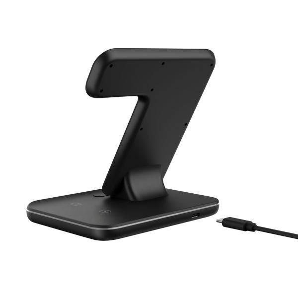 3 In 1 Phone Watch Earbud Charger Multifunction Wireless Stand Holder 15W Fast Charging Docking Station