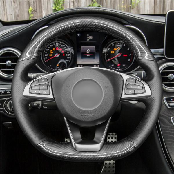 Mercedes GLC X253 C E S SL GLE CLA CLS Class AMG C43 Carbon Fiber Steering Wheel Cover