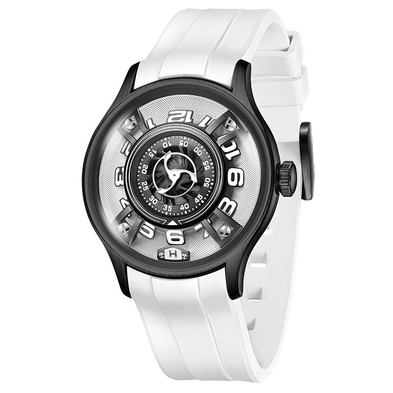 Modern Gentlemen's Wrist Timepieces Equipped with Chronograph Function Durable Leather Straps and Elegant Design Elements