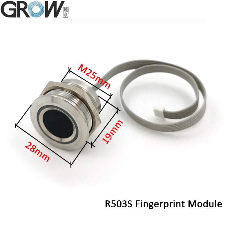 GROW R503S RGB Ring LED Control DC3.3V SH1.0-6pin 150 Кapacity Капацитивный модуль датчика отпечатков пальцев для Arduino