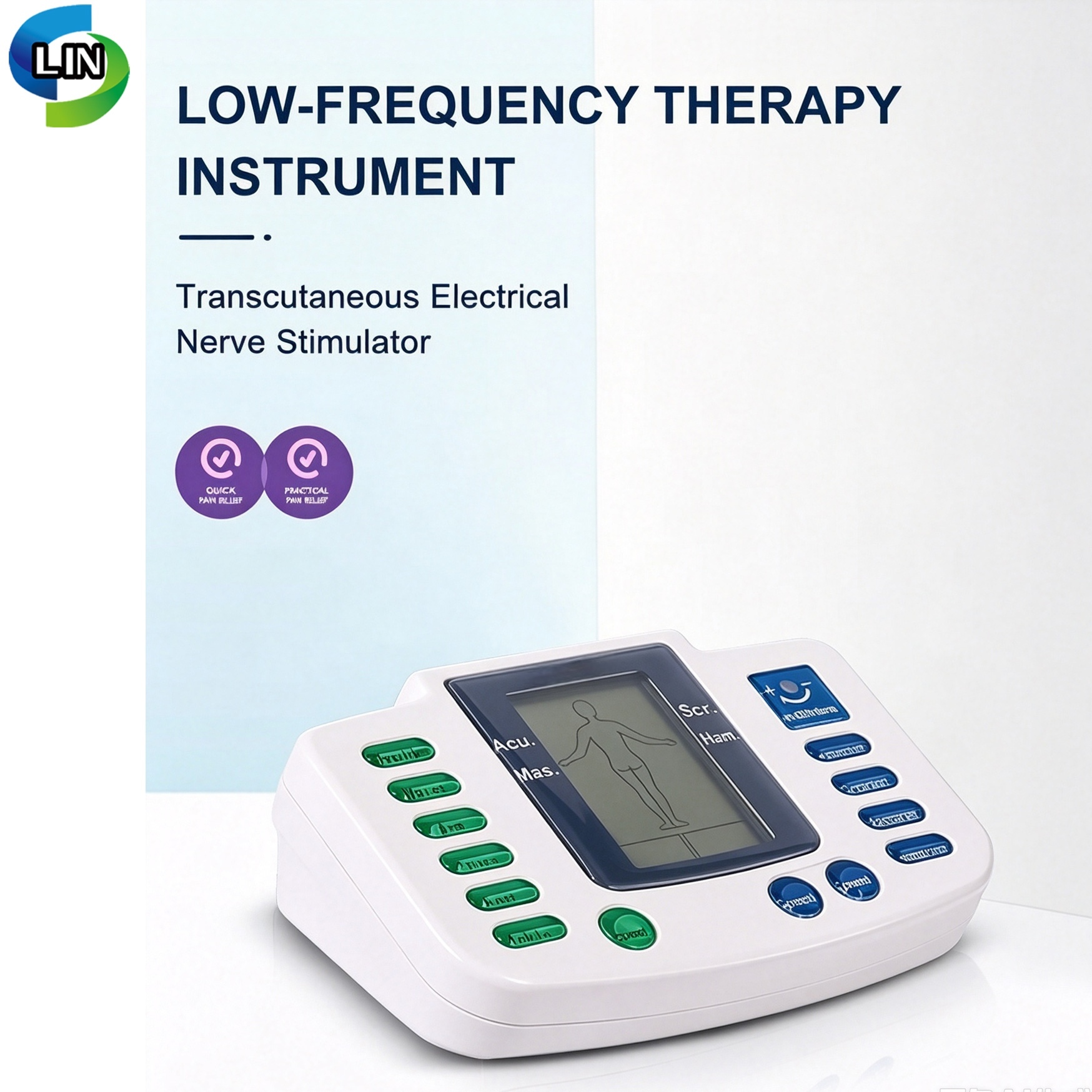 Medium-Frequency Massager for Physical Therapy with Simple Operation to Relieve Target Muscle Soreness