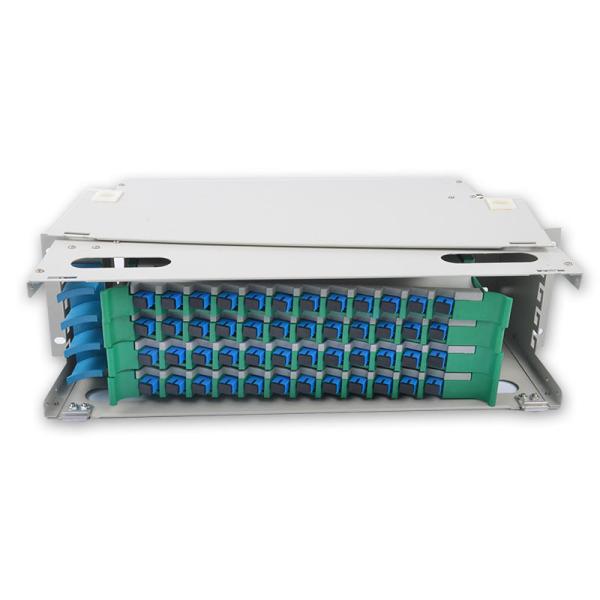 Plastic Fiber Optic Splice Cable ODF with 48 Port Full Loaded Tray and SC/UPC