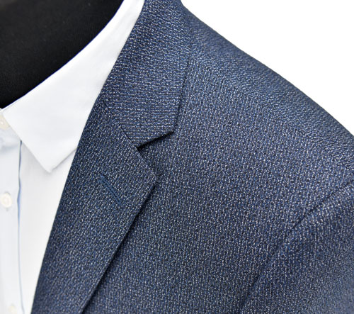 Windproof Fashion Mens Slim Fit Blazer Jackets , Male Blazer Jackets Navy Mix