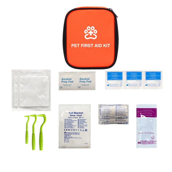 14-Piece Veterinary Instrument First Aid Kit for Cats & Dogs Travel Kit for Emergency Care