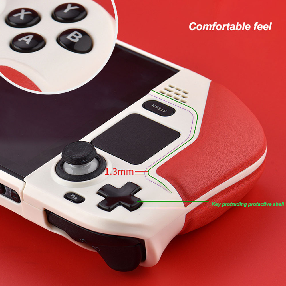 Laudtec All-Inclusive 360 Degree Skin-Friendly Cowhide Handle Protective Case for Steam Deck Yxj01 Machine Palm Game Accessories
