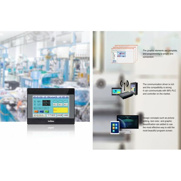 Панель человеческой машины пульта управления RS485 MODBUS C.P.U. 408MHz 1024*600 WIFI HMI