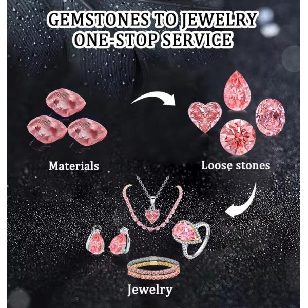 Красный лучезарный бриллиант свободный мойсанит ювелирные изделия ярко-розовый лабораторные бриллианты мойсанит