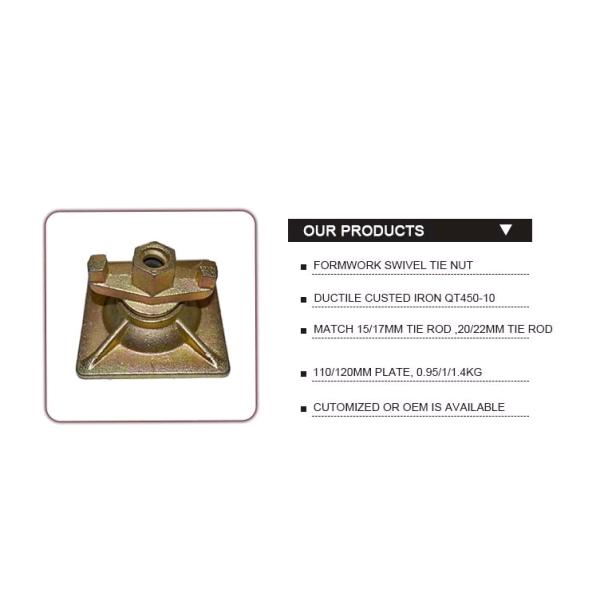 Formwork Tie Rod System Scaffolding Accessories Combination Swivel Anchor Nut Plate Tie Nut