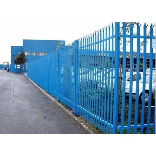 European D W Head Metal Palisade Fencing For Power Plants / Substations