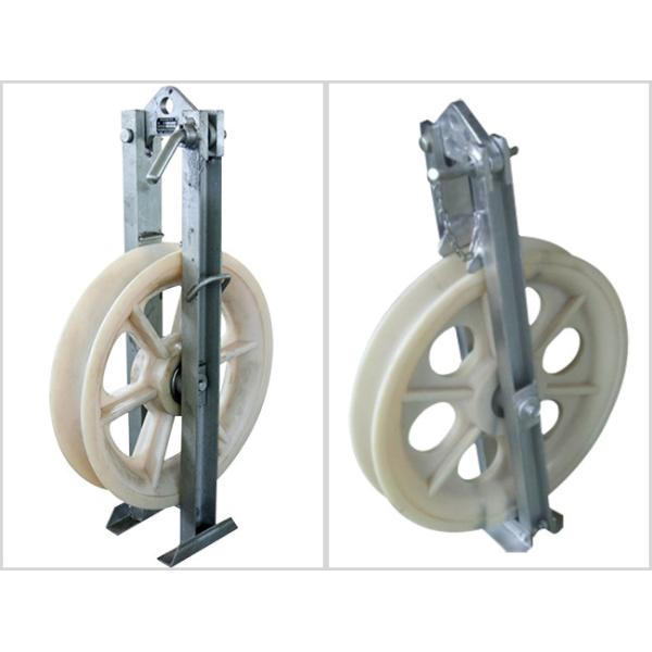 Stringing Blocks Nylon Single Wheel Conductor Pulley For Transmission Line