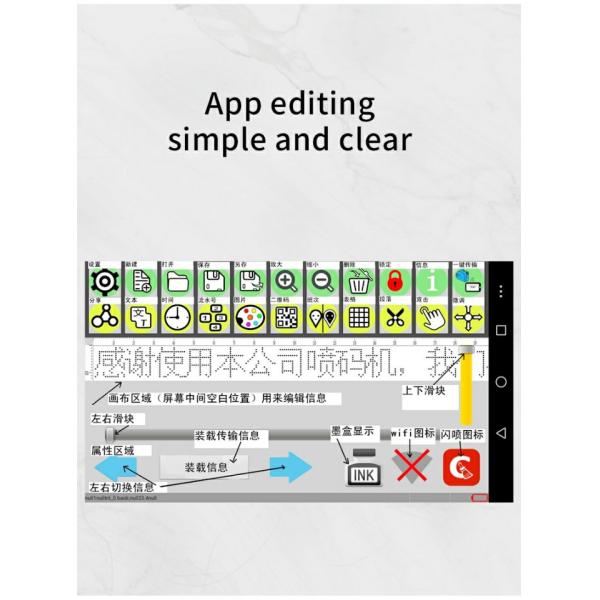 Semi-Automatic 12mm Height Mini Handheld Inkjet Printer for Carton Bag Metal Wood Pipe