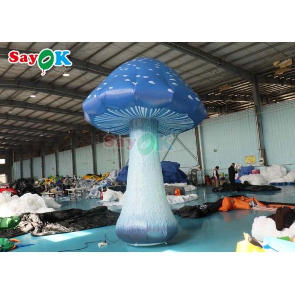 13.1ft полный печатный надувный гриб светодиодное синие воздушные грибы Декорация мероприятия