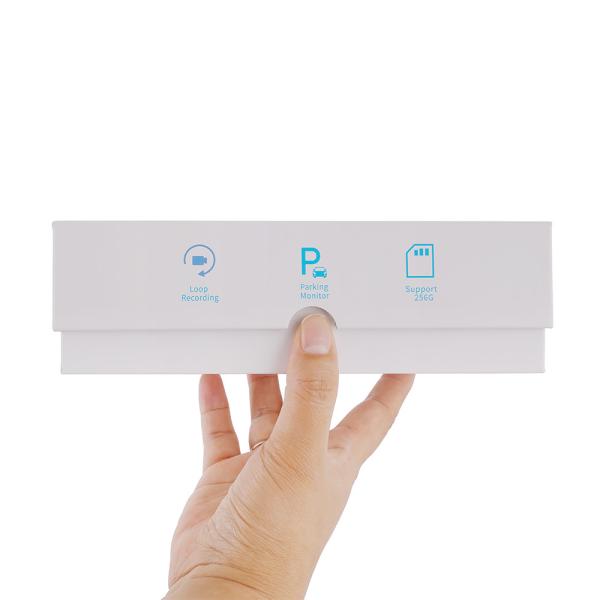 Logo Custom Lid And Base Gift Box White Mobile Phone Packaging Boxes For Vehicle Recorder