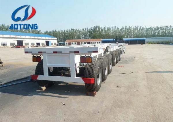 Customer Request Container Trailer 2 Axle 3 Axle 20FT 40 Ft Flat Bed Flatbed Trailer
