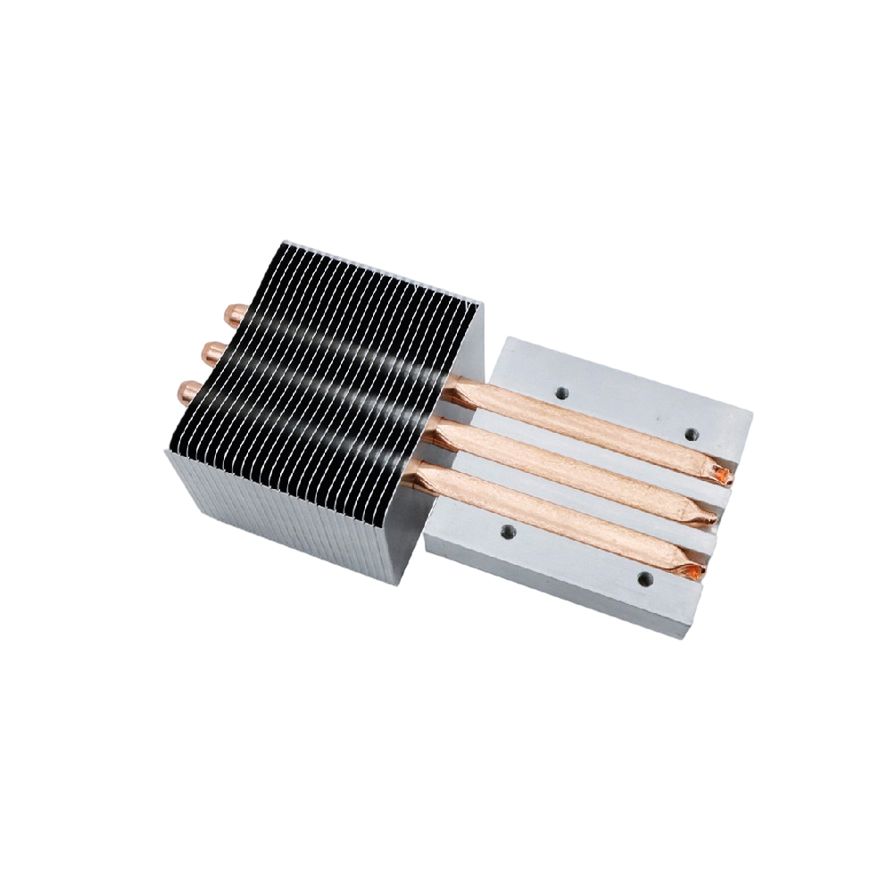 High Efficiency 3 Copper Heat Pipe Aluminum Fin Radiator Passive Cooler for Medical Device Projector