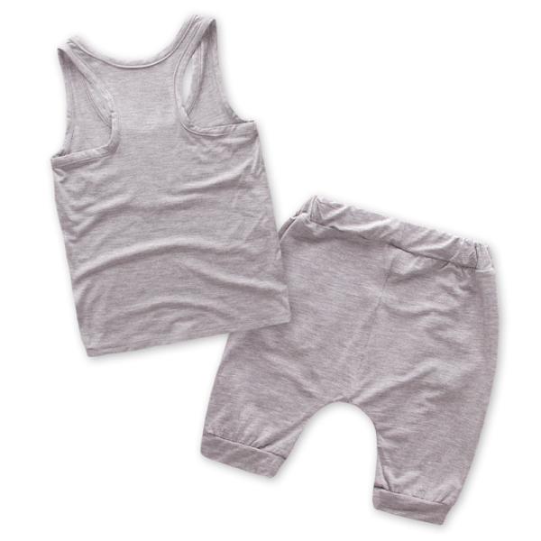 Summer kids racer back singlets and pants casual clothing sets