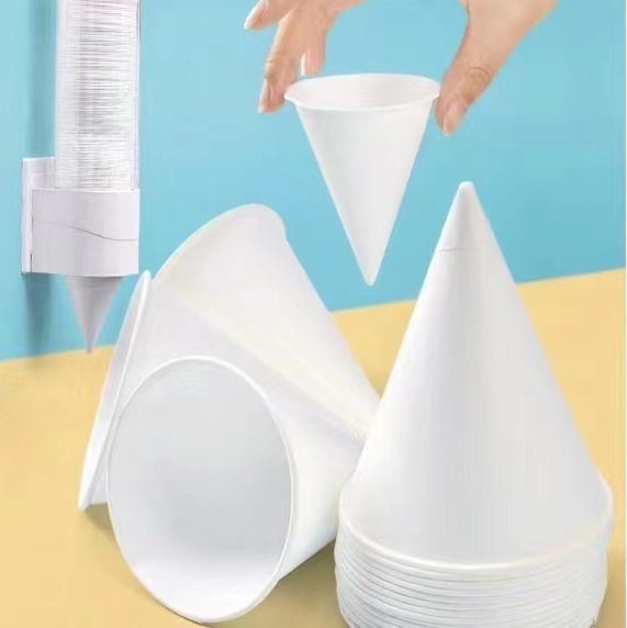 PE Filmed Disposable Paper Cone Cup Perfect for Airport Hotel and Super Market Needs