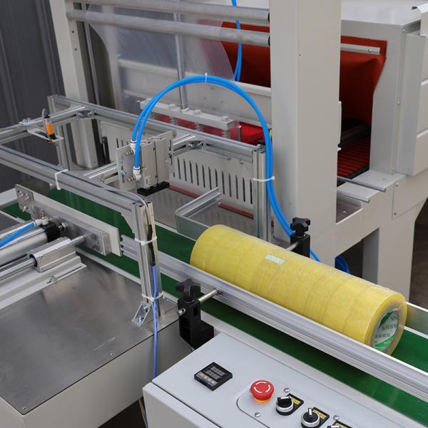 PLC Control Cuff Style Shrink Film Wrapping Machine With 0 - 15m/Min Conveying Speed
