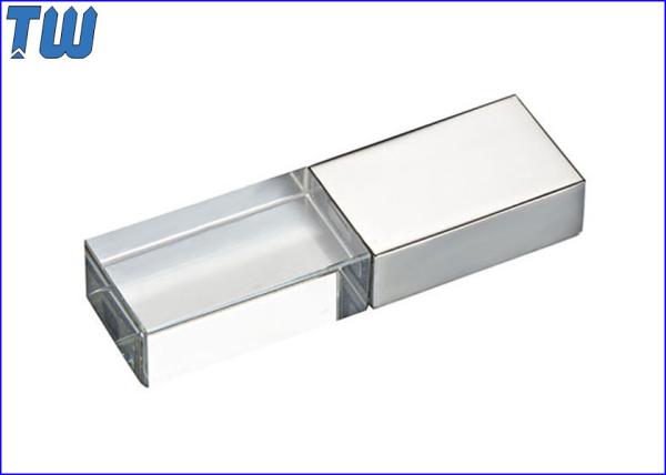1GB Thumb Drive Flash LED Light Crystal 3D Laser Engraved Logo