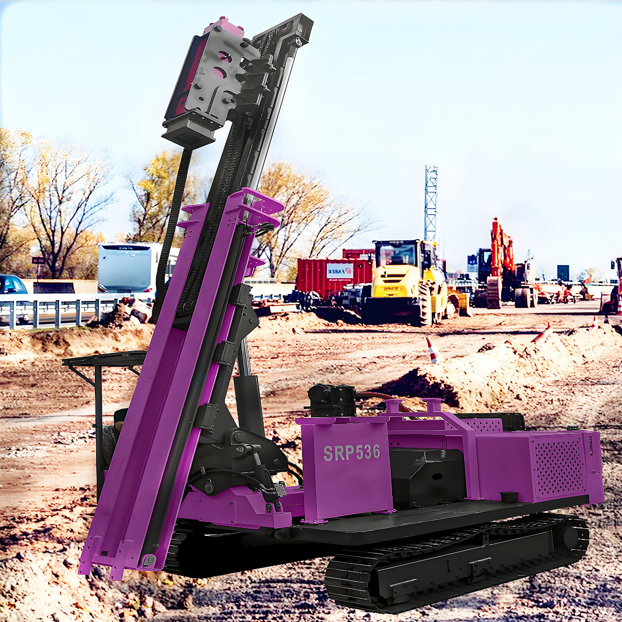 Auger Pile Driver Diesel Hydraulic Pile Driving Machine Photovoltaic Solar Pile Driver for Sale
