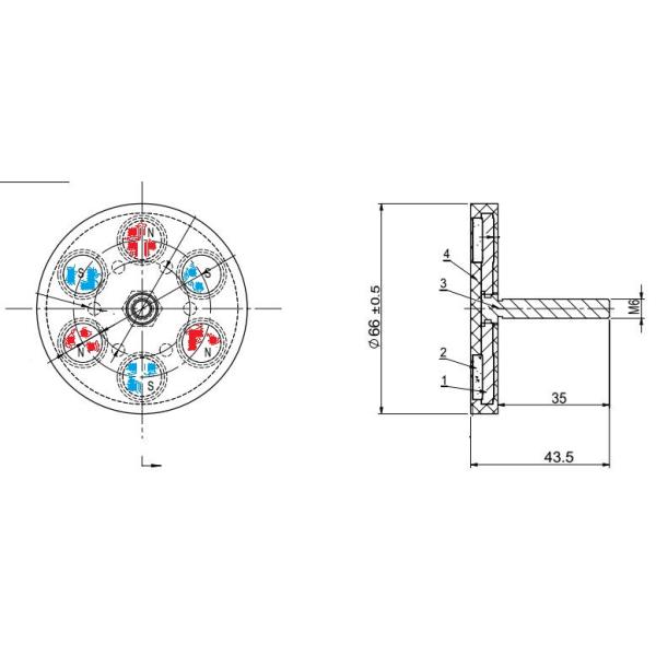 резина диска магнита неодимия 22mm до 88mm покрытая для света работы СИД, сильного держателя магнита для камеры, магнита держателя автомобиля