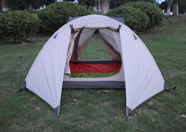 210*140*115CM 2-Person Waterproof PU Coated Trekking Tent for Outdoor Enthusiasts