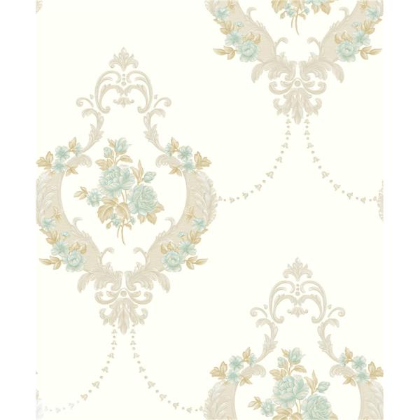 Beautiful Non Woven Wallpaper / Wall Coverings , Traditional Damask Wallpaper