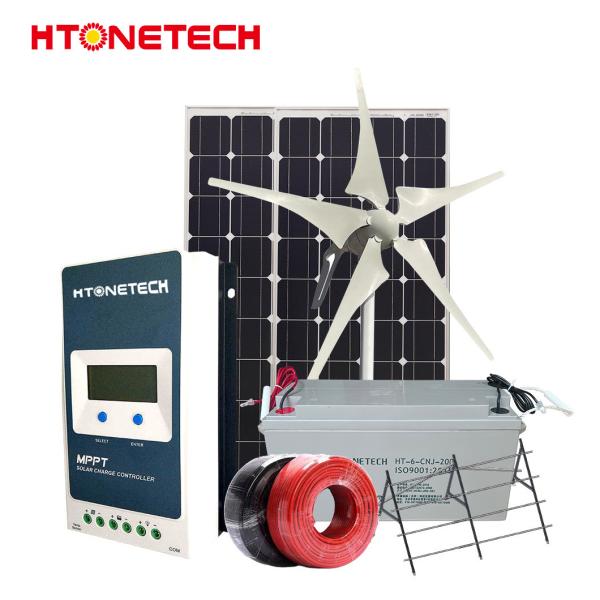 Sistema de armazenamento de baterias solares Mono Perc de 380W com gerador de vento de cinética marinha