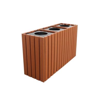 Reservatórios comerciais de reciclagem de madeira para uso externo 1200 mm × 400 mm × 700 mm Tamanho