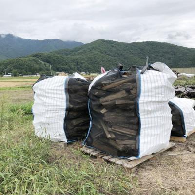 1000kg 2 Mesh 2 Fabric Jumbo Bag Ventilate Firewood Bag For Packaging Storage