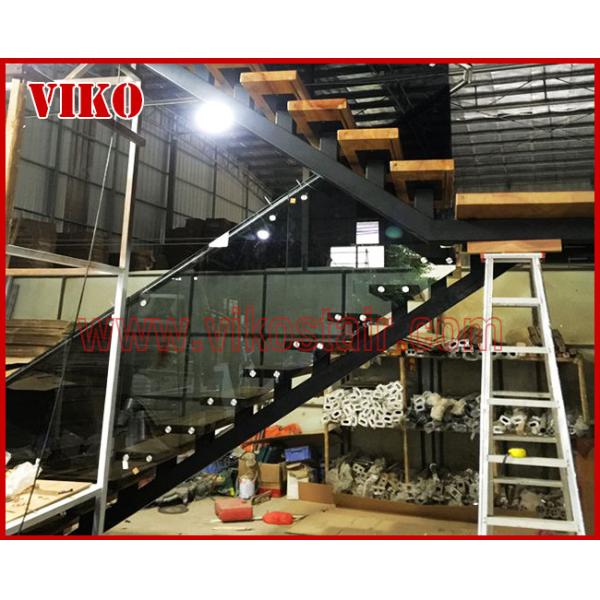 Straight Stringer Staircase VK05S Tempered Glass, 304 Stainless steel glass stainoff,stainless steel handrail