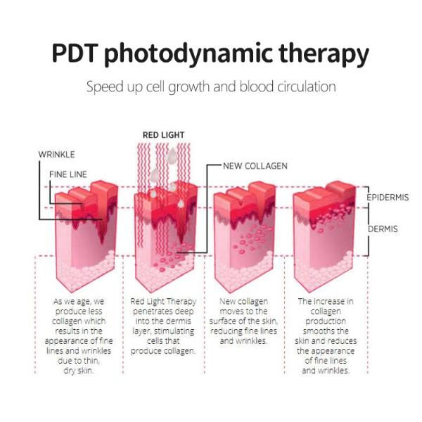 Portable Phototherapy Pdt Led Light Therapy Machine For Facial Skin Whitening Beauty