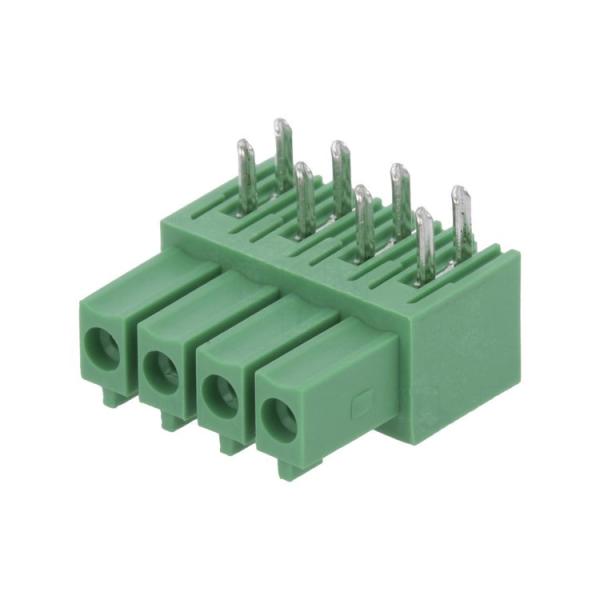 Electric Pcb Pluggable Terminal Block Connector Green HQ15EDGA