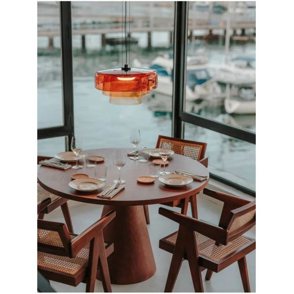 Simple Vintage Glass Lampshade Pendant Lamps Minimalist Dining Room Cafe Bar LED Chandelier (WH-AP-674)